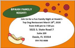 FAMILY FUN NIGHT at Howie's Top Dog